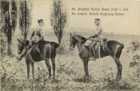 Kaiser Franz Josef und Erzherzog Rainer beim Manöver